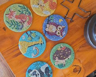 Diamond Art Animal Coasters