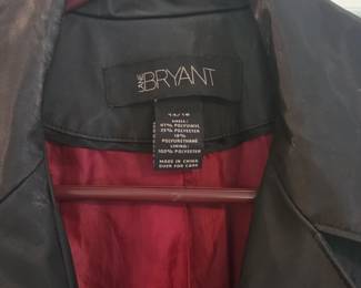 Black Faux Leather Coat second image
