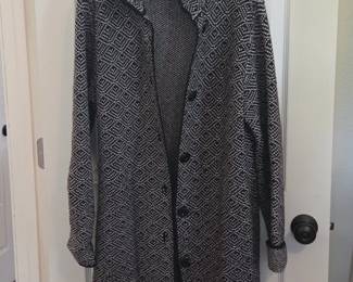Cocogio Geometric Knit Cardigan Coat