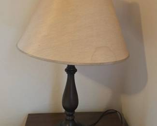 Dark Wood Table Lamp