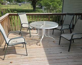Glass Top Patio Set