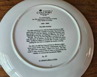 Coalport The R Airship Plate second image