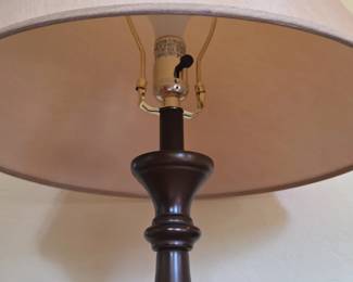 Dark Wood Table Lamp B second image