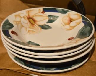 Floral Stoneware Plates