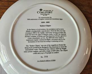 Yankee Clipper Commemorative Plate second image