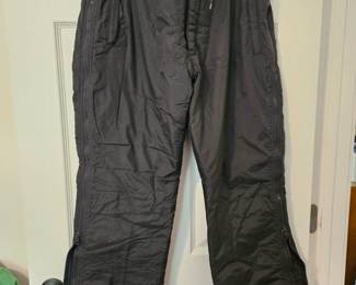 Black Ski Pants with Full Leg Zippers