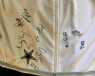 Signatures on Dallas Cowboys jacket