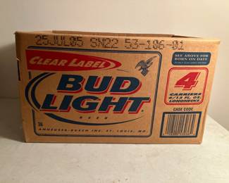 2003 Bud Light clear label box