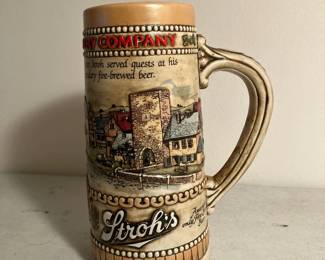 Stroh's beer stein