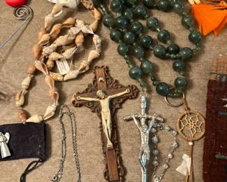 Crucifixes and rosaries