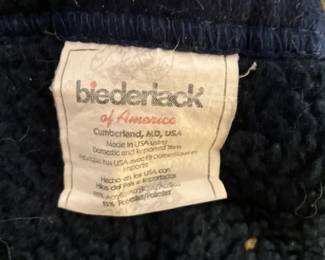 Label on Biederlack blanket