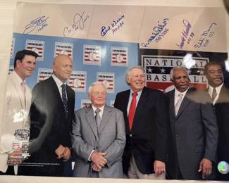 Baltimore Orioles Hall of Fame Photo with Signatures