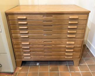 Wood Large Flat Storage Cabinet