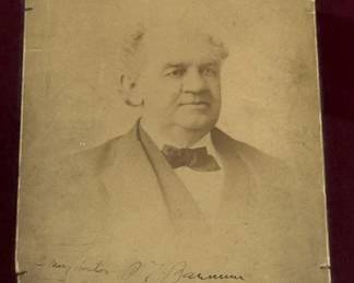 P.T. Barnum Autograph on Cabinet Card