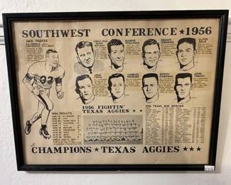 1956 Texas A&M SWC Champion Poster