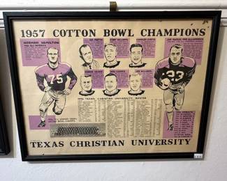 1957 TCU Cotton Bowl Champion Poster