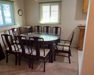 This is another look at the dining table & chairs that can be purchased in this sale, but again, they are physically in a different location.  Ask David for more information.