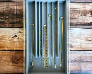 As assortment of gold and other fine jewelry will be available - 10k gold, 14k gold, and 18k gold