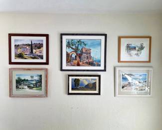 Laguna Beach Art Collection featuring works by Marti Walker, David Solomon, Vincent Farrell, Jacobus Baas, and other California artists. Collected over many years through the Laguna Beach Festival of Arts, Pageant of the Masters, and Sawdust Art Festival.