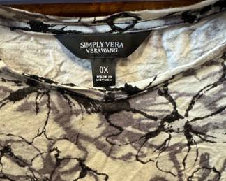 Simply Vera Vera Wang Women's Plus Size Floral Print Long Sleeve Top