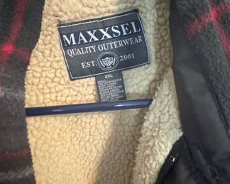MAXXSEL Men's Plaid Sherpa Lined Flannel Shirt Jacket