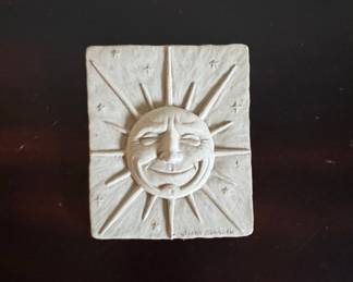 Jana Garshath "Sun Face" Ceramic Plaque