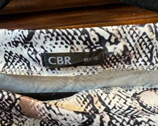 CBR Women's Snake Print Cowl Neck Top