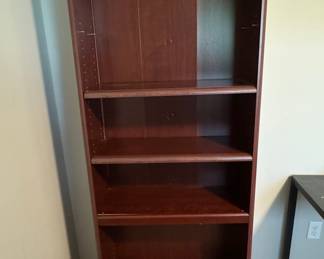 Dark Cherry Finish 4-Shelf Bookcase
