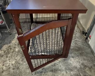 Merry Products 2-in-1 End Table Dog Crate and Gate, Small