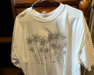 White T-Shirt with Palm Trees and "LAS VEGAS" Graphic