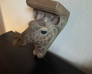 Telle M. Stein Giraffe Head Shelf Bracket