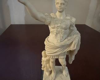 Augustus of Prima Porta Statue Replica on Marble Base