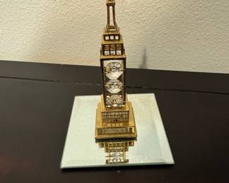 Gold Plated Crystal Big Ben Clock Tower Figurine