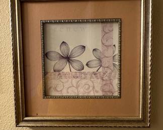 Framed "Renew" Floral Art Print by Cheri Blum