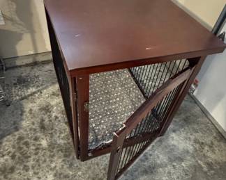 Merry Products 2-in-1 End Table Dog Crate and Gate, Small