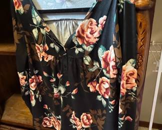 A. Jesdani Floral Print V-Neck Blouse