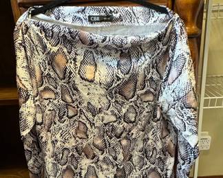 CBR Women's Snake Print Cowl Neck Top