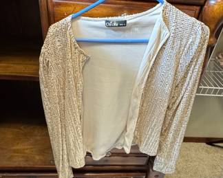 ChicMe Sequin Open Front Cardigan