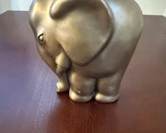 Vintage Solid Brass Elephant Figurine