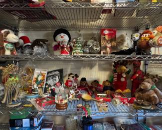 Assorted Christmas Decorations and Plush Toys, including "Festive Reindeer" item