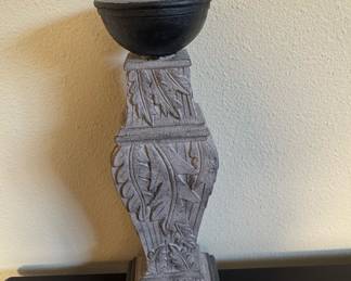 Cast Iron Acanthus Leaf Pedestal Urn Planter