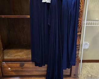 R&M Richards Navy Blue Velvet Robe