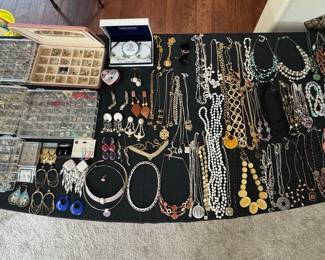 Assorted Costume Jewelry Collection with Designer Pieces