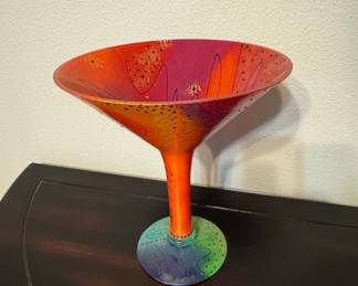 Hand-Painted Martini Glass