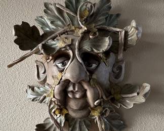 Ebros Enigma Large Celtic Greenman Face Wall Decor Plaque