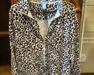 Women's Leopard Print Fleece Jacket