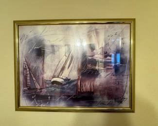 Lee Reynolds Style Sailing Scene Artwork