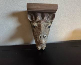 Telle M. Stein Giraffe Head Shelf Bracket