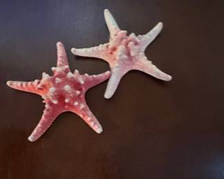 Two Decorative Knobby Starfish