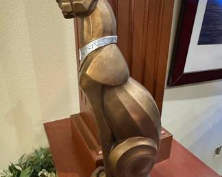 Art Deco Style Geometric Cat Sculpture - Universal Statuary Corp